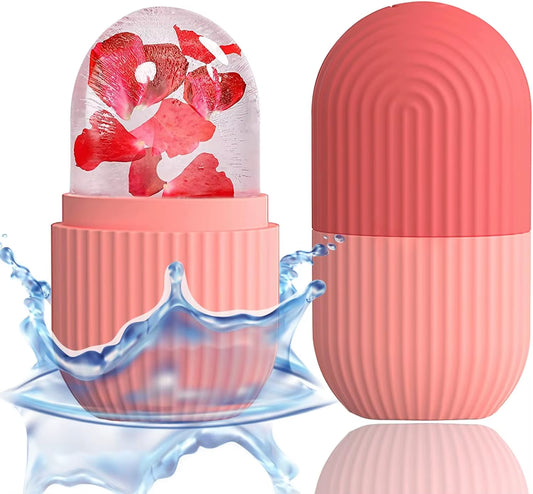 Silicone Ice Face Roller Contour and Shrink Pores,Remove Dark Circles,Massage Skin Beauty Facial Roller for Eyes,Neck,Care Tool