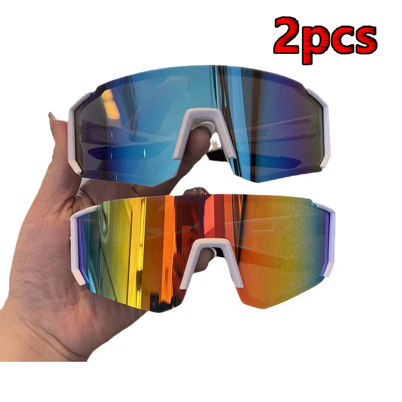 1/2Pcs Cycling Sunglasses Women UV400 Sandproof Eye Protector Sun Glasses Outdoor Sports Goggle Protection anti Radiation Lens